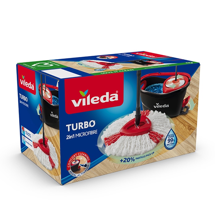 Vileda Turbo Smart, Floor Cleaning Mop With Grinder And Squeegee. - Veli  store